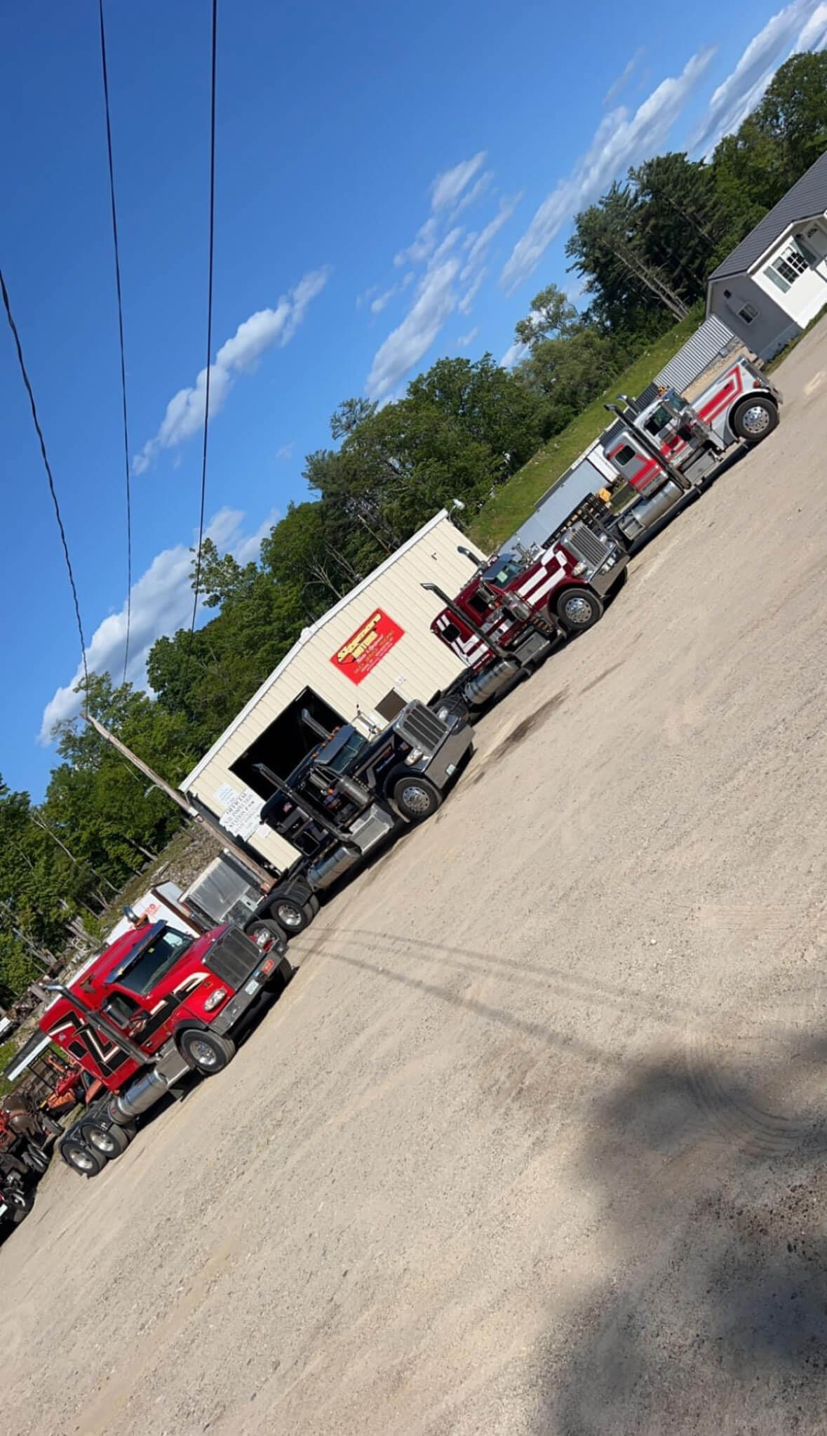 black truck on site